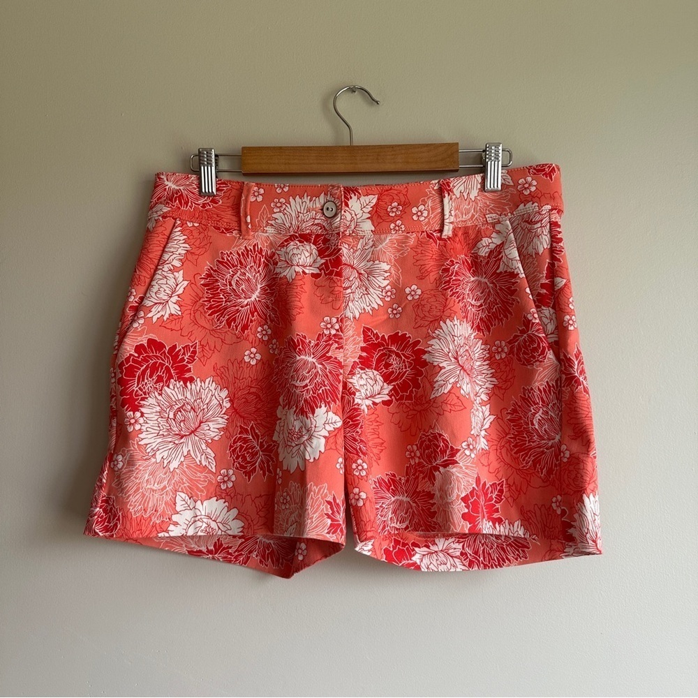 Isaac Mizrahi Pink Peach Floral 5” Shorts